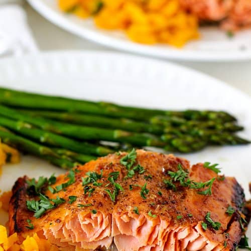 Honey Mustard Glazed Salmon Filet