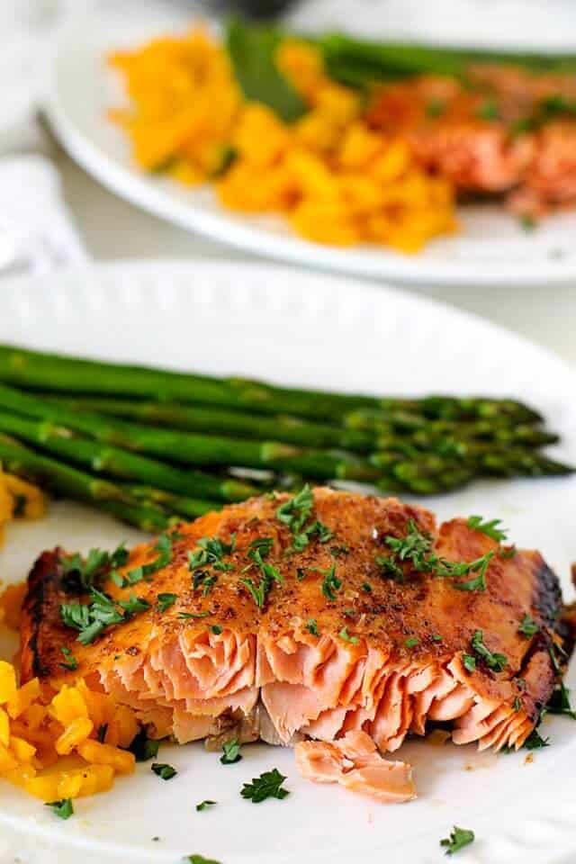 Honey Mustard Glazed Salmon Filet | All that's Jas