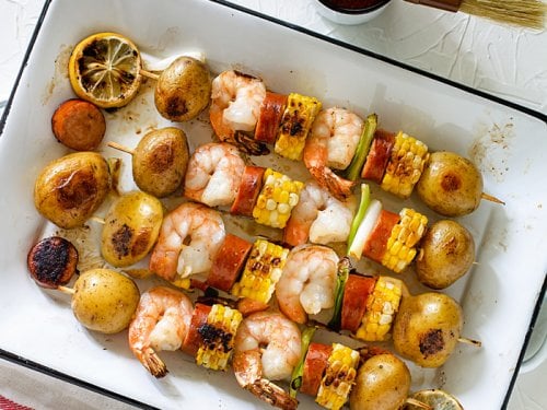 Grilled Shrimp Kebabs Low Country Boil Recipe