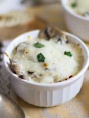 A bowl of creamy Mushrooms