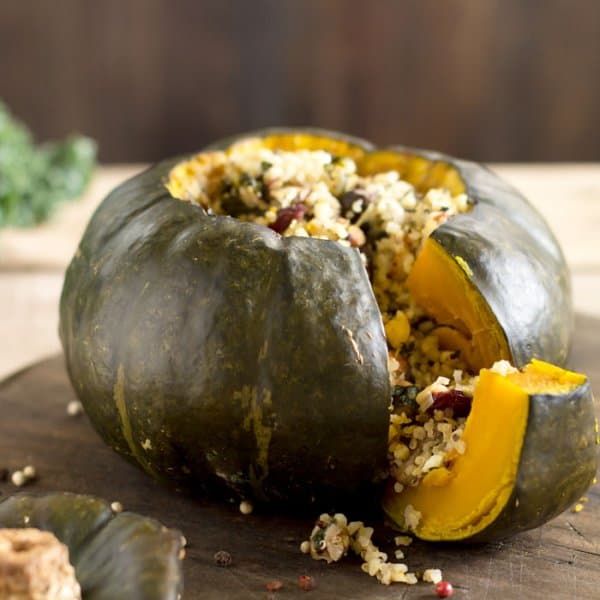 Vegetarian Stuffed Buttercup Squash All that's Jas