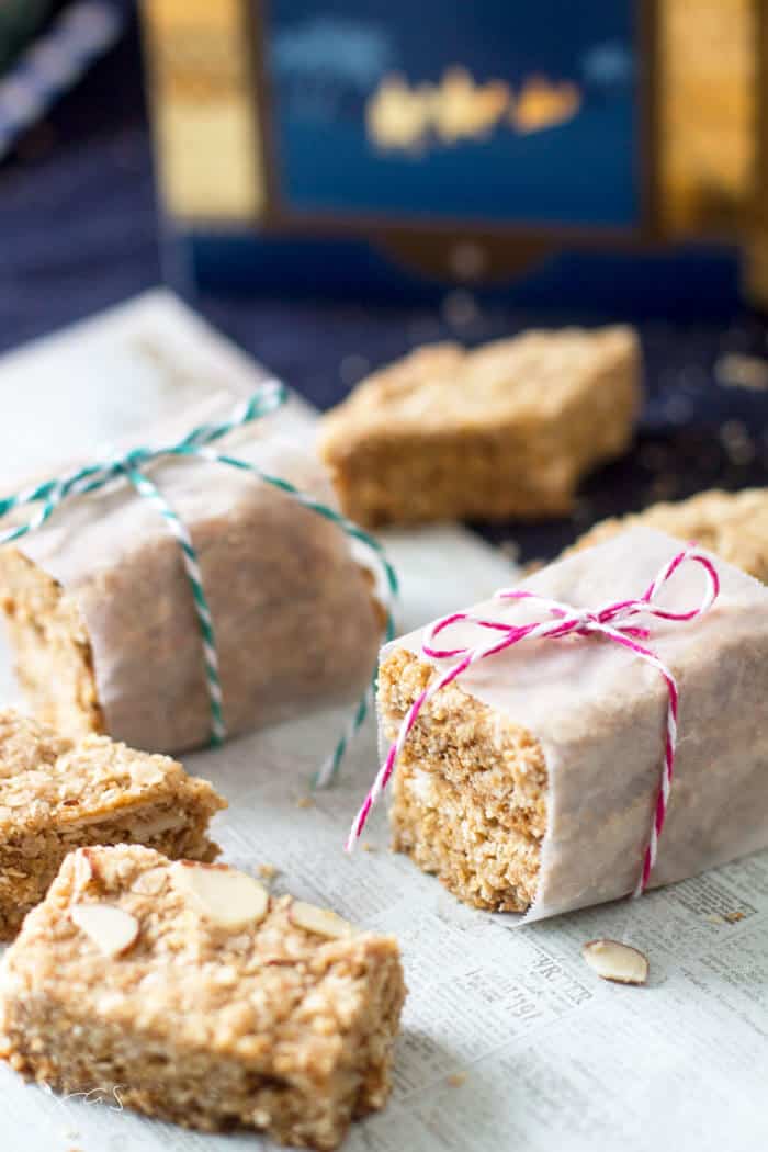 Cookie bars scattered on a table