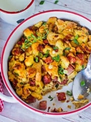 Breakfast casserole with ham and bacon | All that's Jas