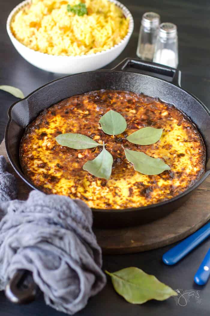 Hot one skillet casserole out of the oven