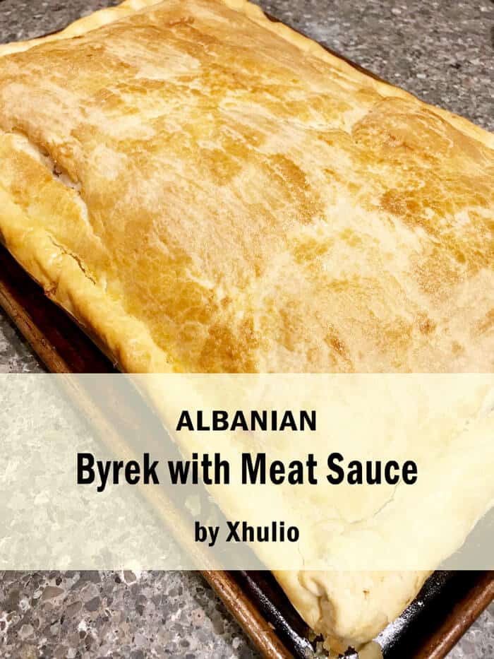 Meat byrek from Albania