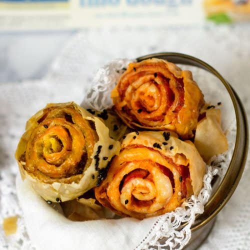 Fillo Factory phyllo pastry stuffed with ham or turkey and cheese