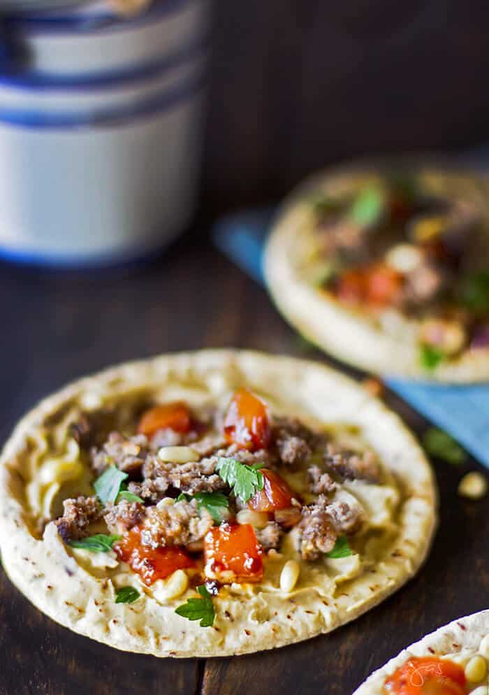 Turkish Hummus Pita with Ground Lamb All that's Jas