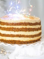 No-Bake Eggnog Gingersnap Cheesecake Cake | All that's Jas