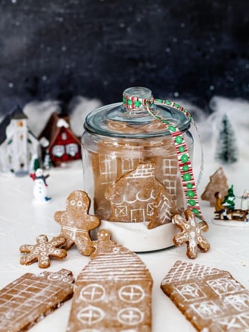 Snow Globe German Gingerbread Cookie Village | allthatsjas.com