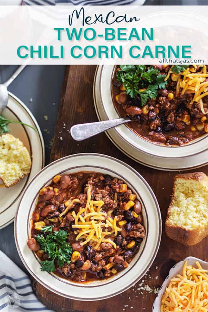 Mexican Two Bean Chili Con Carne Recipe All That S Jas