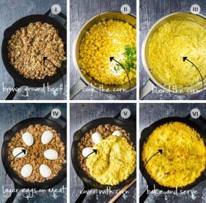 Step by step instruction to making Chilean corn pie