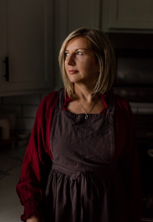 A woman standing in a room