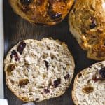 Danish Easy Yeast Buns - closeup