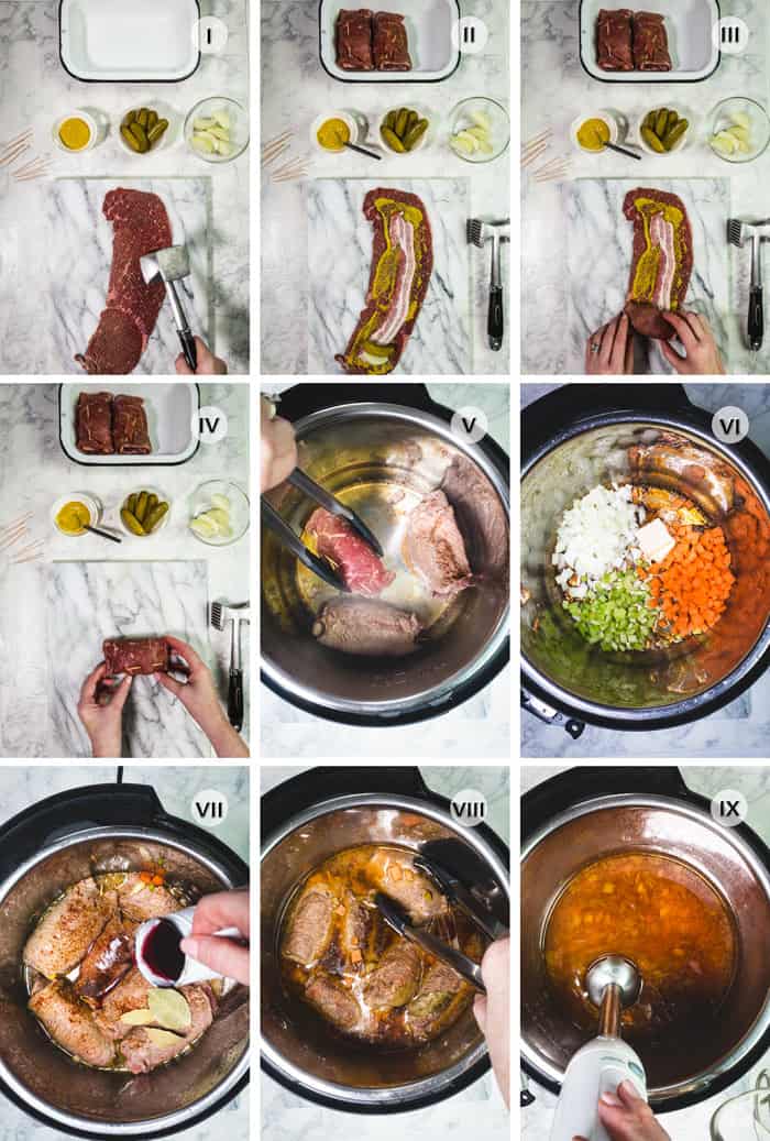 Step by step instructions on making beef roll ups.