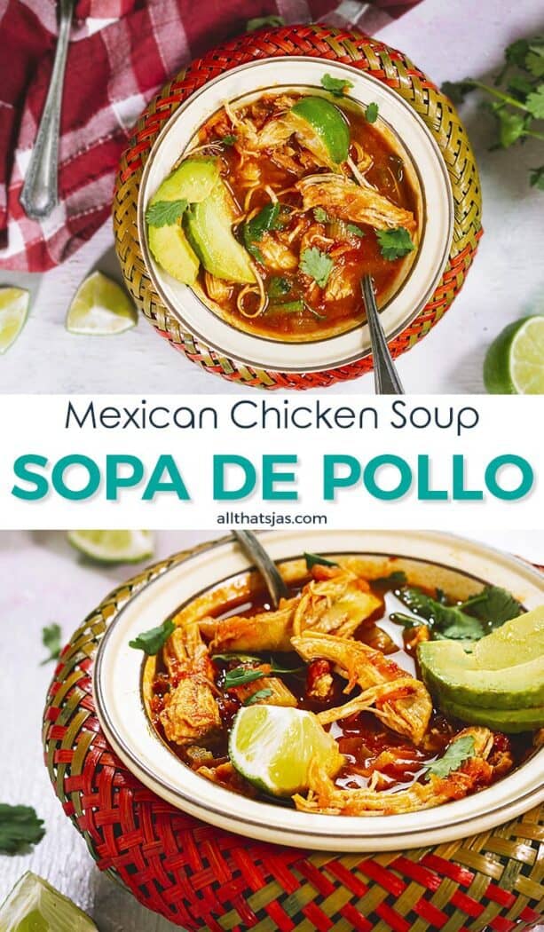 Sopa de Pollo - Mexican Chicken Soup Recipe [Video] | All That's Jas