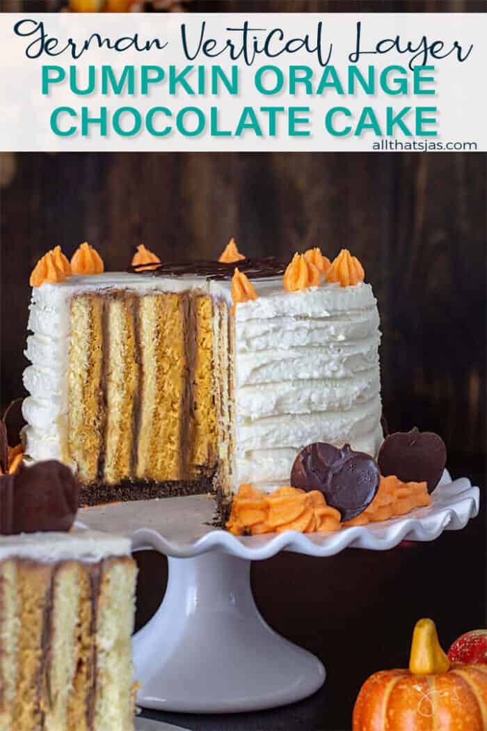 Sliced cake with text overlay