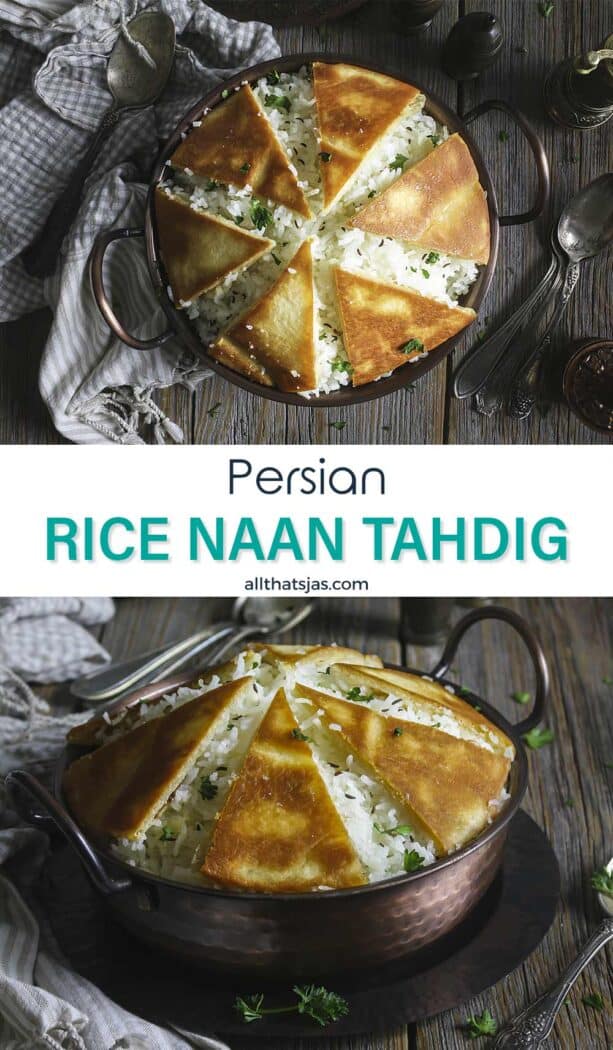 Two photo image with rice and crispy with text in the middletahdig