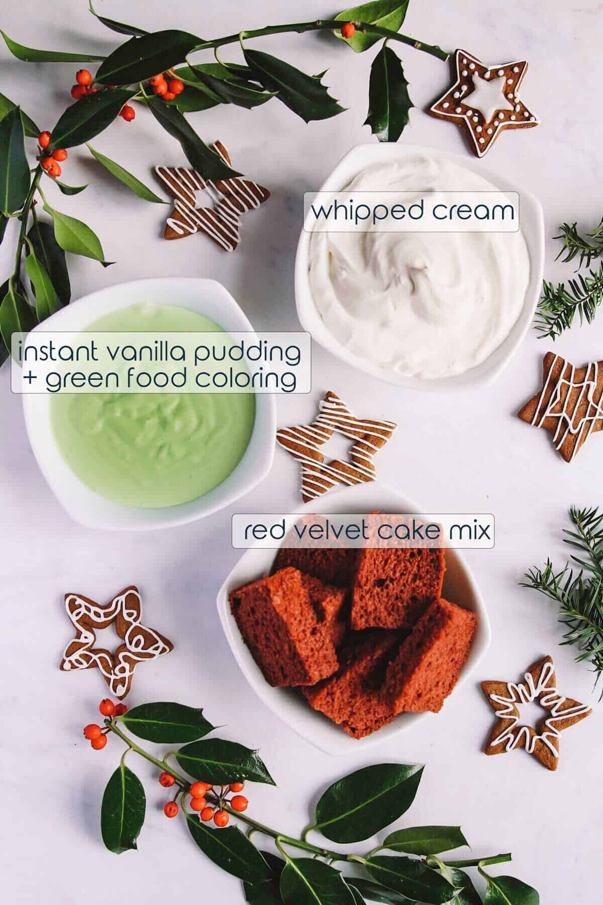 Ingredients for Easy Christmas Trifle