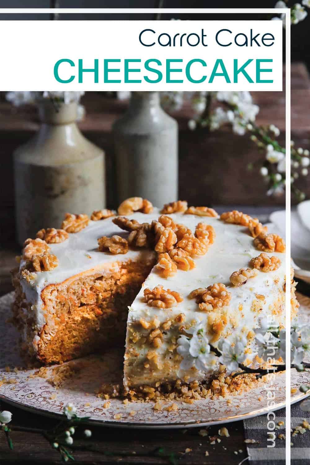 Amazing Carrot Cake with Cheesecake Swirl | All that's Jas