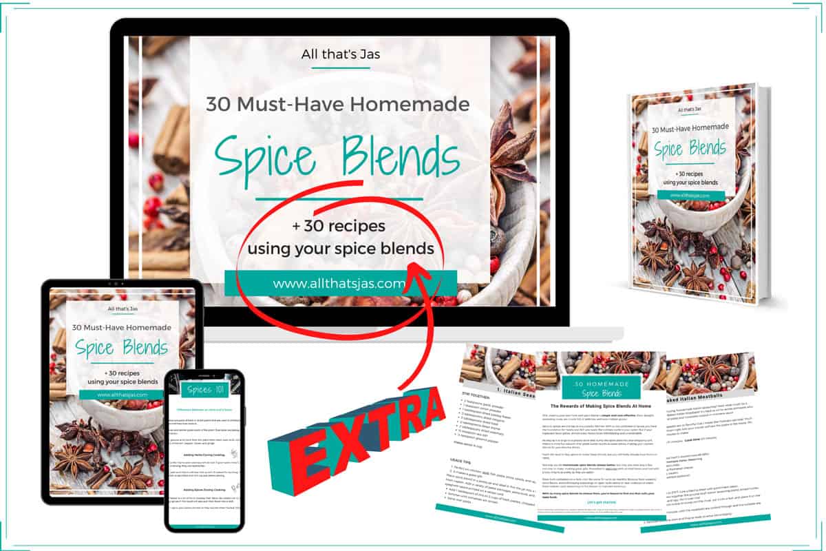 30 Spice Blends book cover on different devices.