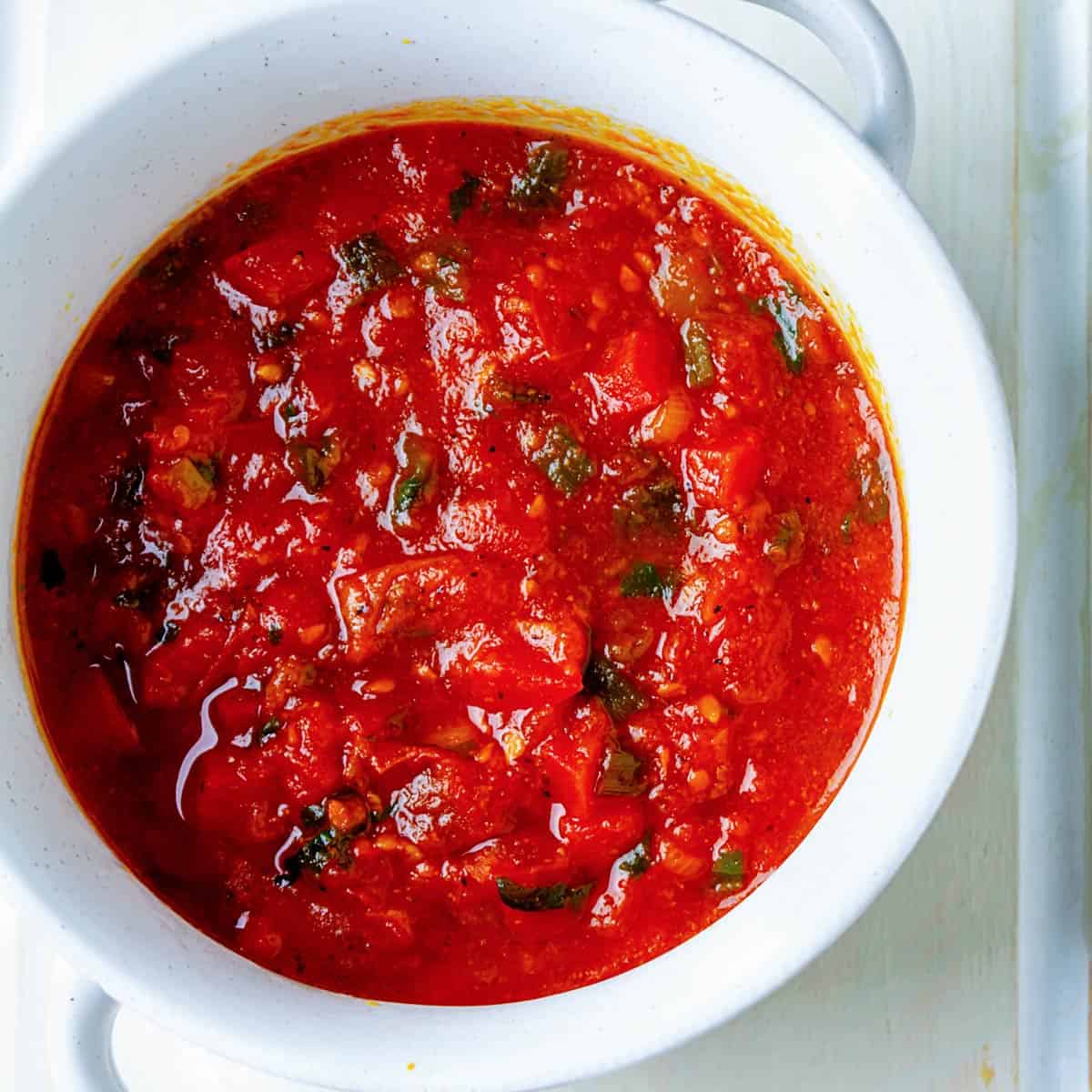 Hogao tomato sauce in a bowl.