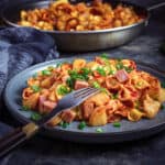 Close up shot of grenadier mars on a plate, sprinkled with fresh parsley.